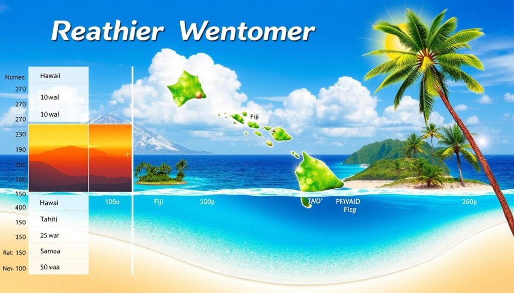 Pazifik Inseln Wettervergleich